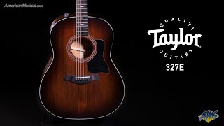 Video thumbnail for Taylor 327E Acoustic Electric Guitar- Redefining the tonal qualities of a Taylor guitar by American Musical Supply