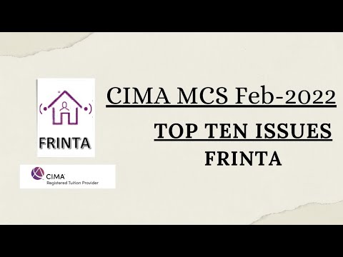 CIMA MCS February 2022 Top 10 Issues - Frinta