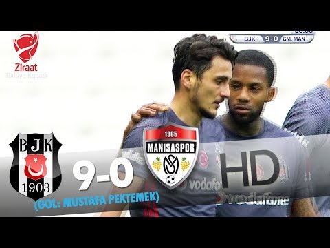 Beşiktaş: 9 - G. Medical Manisaspor: 0 | Gol: Mustafa Pektemek