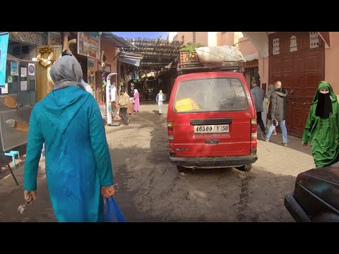 Walking Tour of Real MARRAKECH — Morocco Africa Video Walk 🇲🇦
