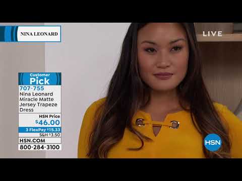 Nina Leonard Miracle Matte Jersey Trapeze Dress