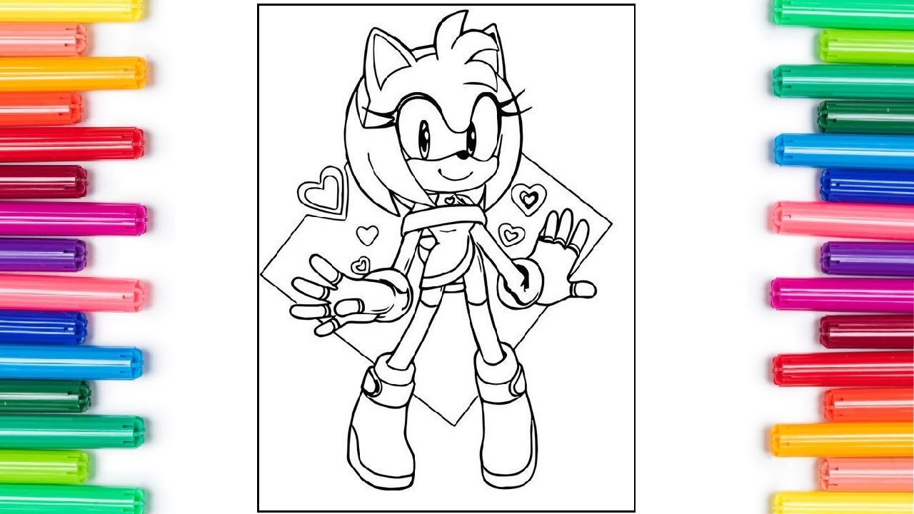 Coloring Amy Rose Sonic The Hedgehog Coloring Page
