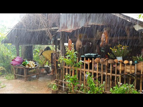Cooking on a rainy day, simple village food for breakfast | Countryside life vlog