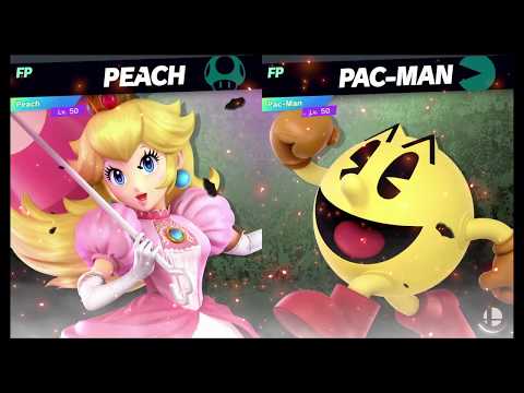Super Smash Bros Ultimate Amiibo Fights   Request #4442 Peach vs Pac Man