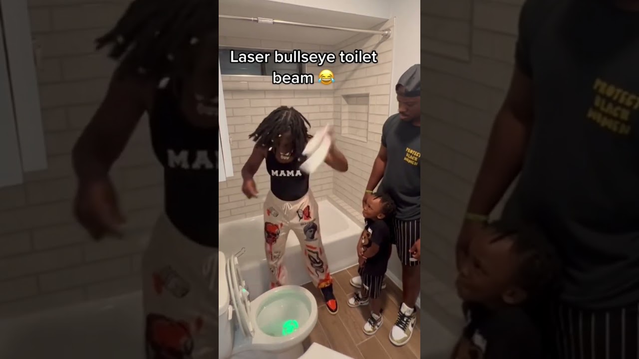 How To Pee Standing Up 101 #Shorts #LaserBullseyeToiletBeam