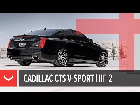 Vossen Hybrid Forged HF-2 Wheel | Cadillac CTS V-Sport | Brushed Gloss Black