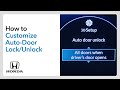 How To Customize Auto Door Locking Unlocking