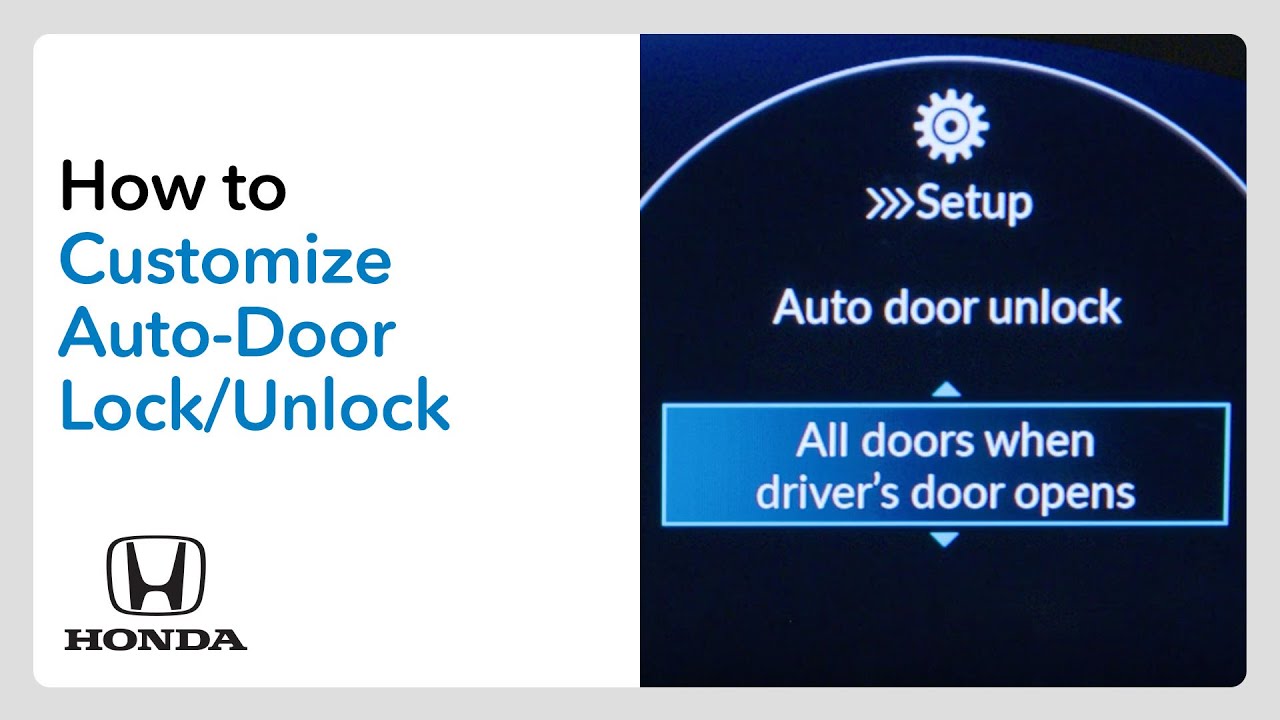 How to Customize Auto-Door Locking/Unlocking