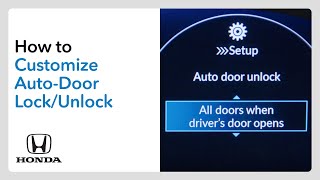 How to Customize Auto-Door Locking/Unlocking