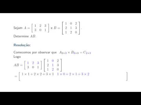 Álgebra linear - Multiplicação de matrizes