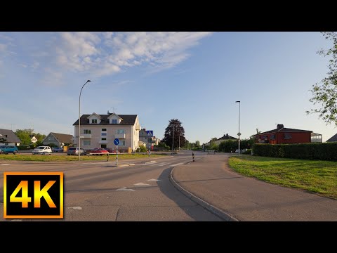 Early morning walk in relaxed öjaby - 4K City Walking Sweden