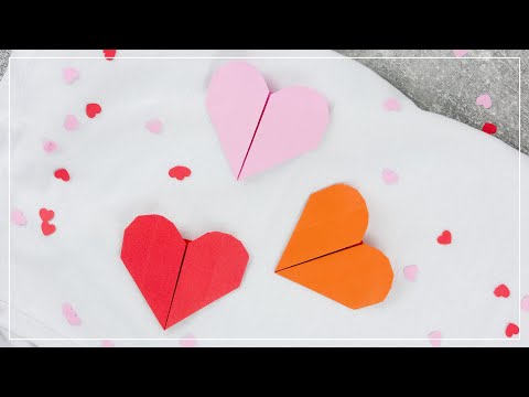 Origami Herz basteln mit Papier | DIY Geschenkidee