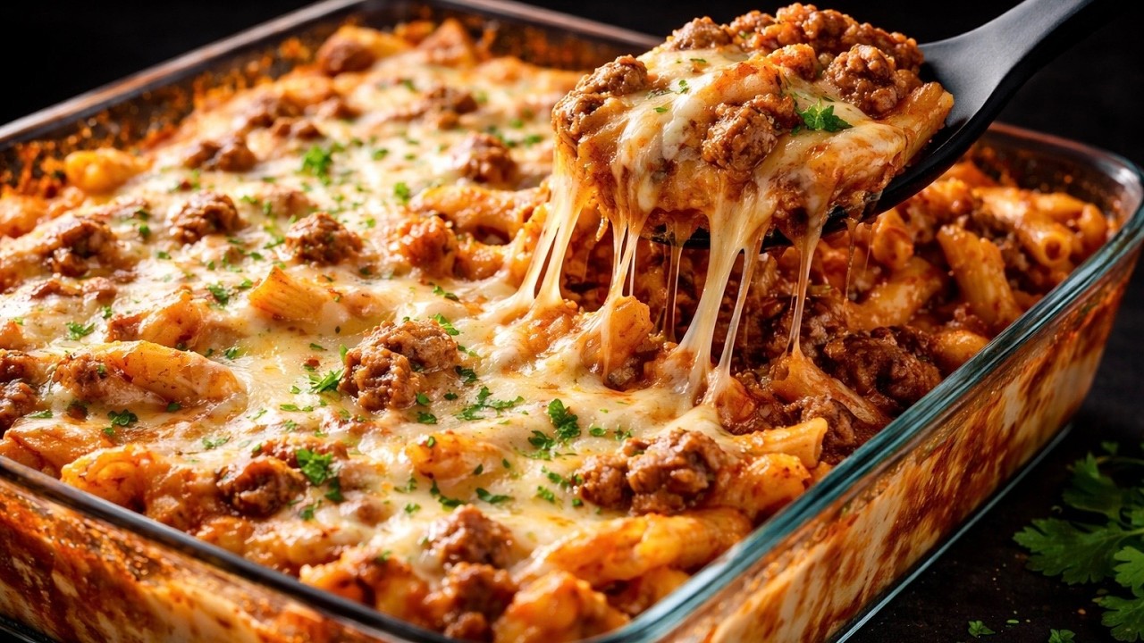 One Bite & You’re Hooked—Cheesy Ground Beef Casserole! Quick & Easy