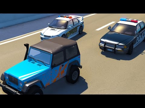 High Speed Police Chases and Roadblock Crashes! - BeamNG Drive Crash Test Compilation Gameplay