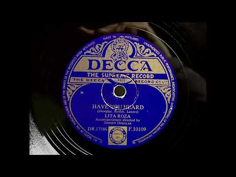 1953 LITA ROZA - Have You Heard DECCA 10" F10109