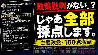 【第325回】あなたの支持政党は何点？主要政党を同じ10項目で採点してみた｜アレクサチャンネル