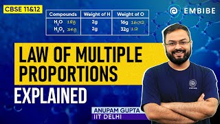 Law of Multiple Proportions Explained | CBSE Chemistry | Anupam Gupta IIT Delhi | Embibe