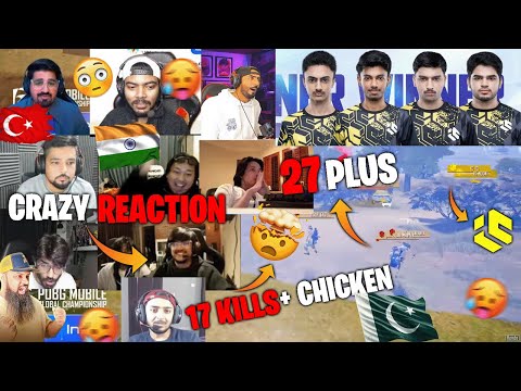 🔥 STREAMERS CRAZY REACTION | 17 KILLS + CHICKEN CRAZY 😳 27 POINTS | PMGC 2025 REACTIONS