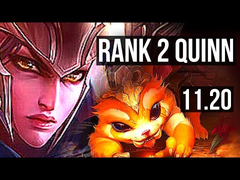 QUINN vs GNAR (TOP) | Rank 2 Quinn, 700+ games, 13/3/10, Godlike | BR Challenger | v11.20