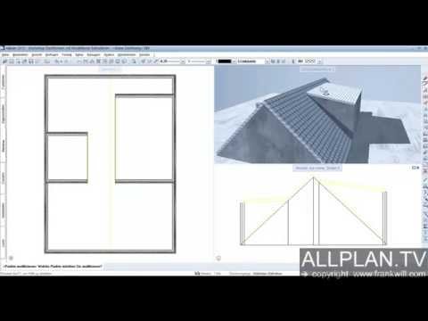 ALLPLAN.TV - CAD Design Channel - Dach Gauben mit Punktmodi TEIL 2