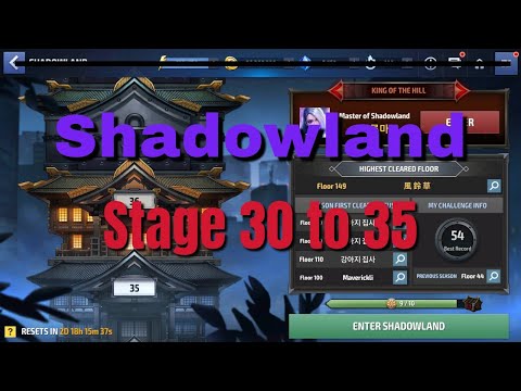 Shadowland stage 30 to 35 gameplay.