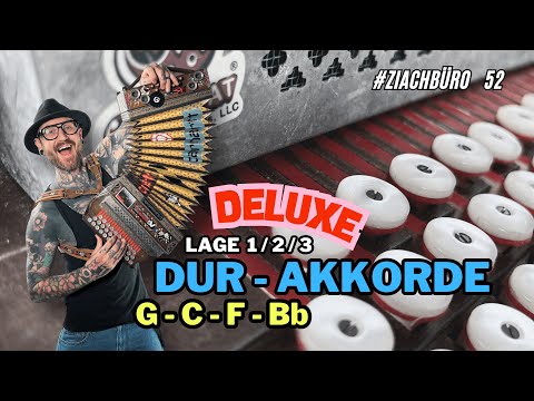 Dur Akkorde DELUXE - Lage 1/2/3 - G,C,F,Bb - Steirische Harmonika - Ziachbüro 52