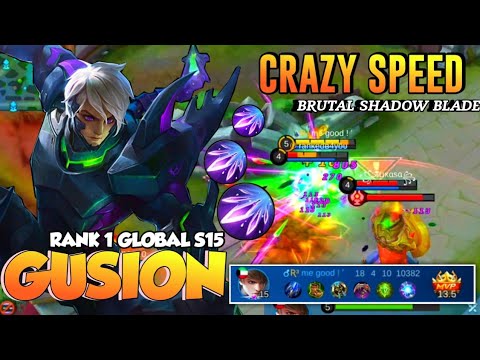 Top 1 Global S15 Gusion ,Deadly Dagger Combo! God Speed! | Gusion Gameplay | MOBILE LEGENDS✓