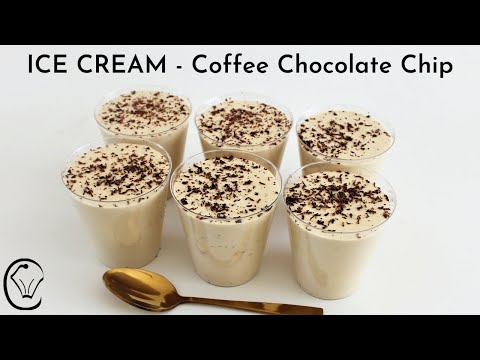 ICE CREAM - Coffee Chocolate Chip - NO Egg - NO Artificial Colours or Flavours - 4 Ingredients