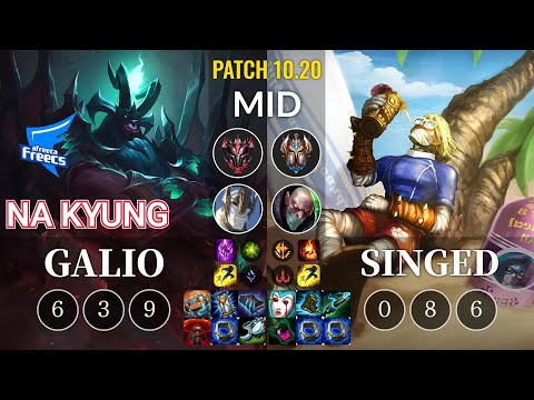AF Na Kyung Galio vs Singed Mid - KR Patch 10.20