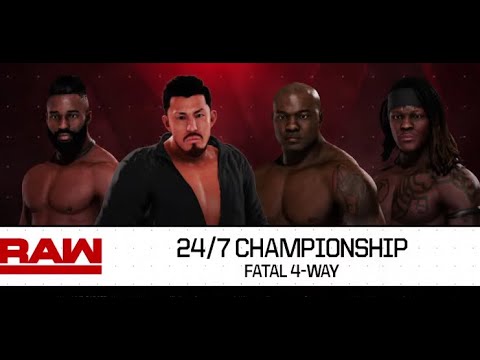 Wwe2k20 R Truth Vs Cedric Alexander Vs Shalton Benjamin Vs Akira Tozawa 24/7 Championship Match