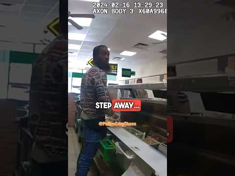 Subway Employee Arrested Mid Sandwich🤣🤣#bodycam #lawenforcement #police #cops #policeofficer