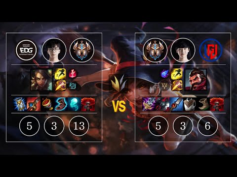 EDG JunJia Nidalee vs LGD Peanut Graves Jungle - KR Patch 10.11