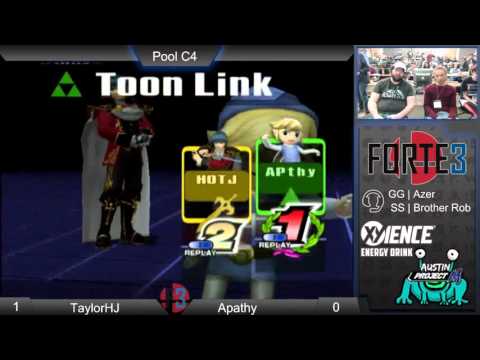 Forte 3-TaylorHJ (Marth,Fox) vs Apathy (Toon Link) Pools