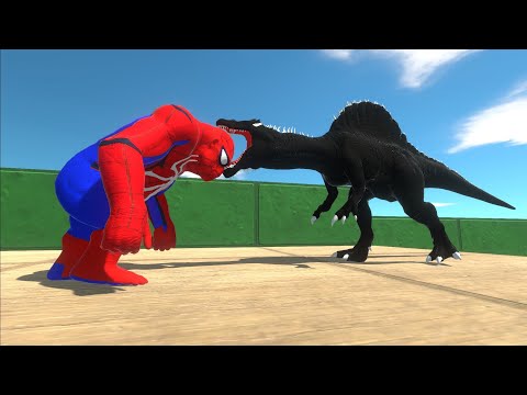DARK SPINOSAURUS DEATH RUN - ANIMAL REVOLT BATTLE SIMULATOR || tauPlays sims eps102