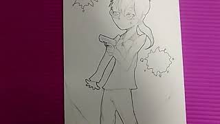 線画状態のテイル君