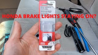 Honda Accord No Start. Brake Lights Stay On. Battery Dead.