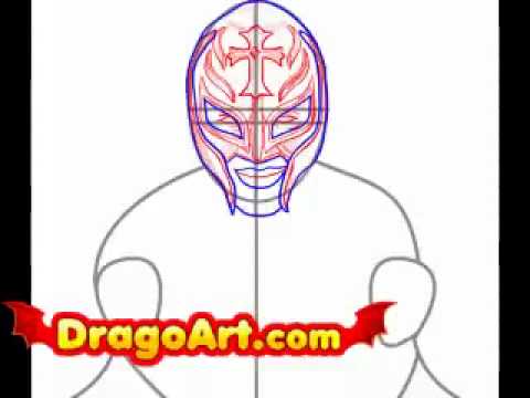 How to draw Rey Mysterio, step by step_(360p).avi