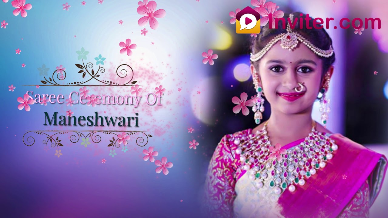 Watch video Whatsapp Half Saree/Voni Ceremony Invitation Video | Inviter.com Now Whatsapp Half Saree/Voni Ceremony Invitation Video | Inviter.com