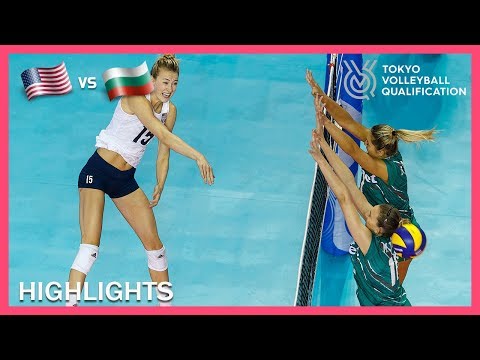 USA vs Bulgaria | Highlights | Day 2 | Women's Volleyball Olympic Qualification 2019