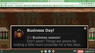 Playing cookie clicker during business day.