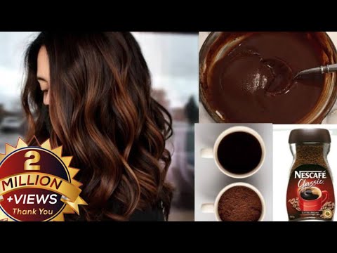 Coffee hair mask, Dye hair naturally in a shiny brown...