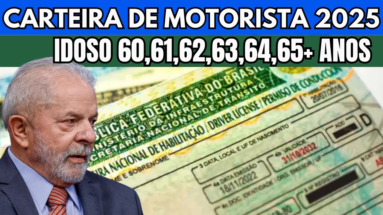 COMUNICADO GERAL PARA TODOS OS MOTORISTAS QUE POSSUEM MAIS DE 60 ANOS! SUA CNH VAI MUDAR!