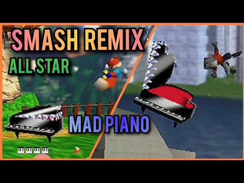 SMASH REMIX - MAD PIANO ALL STAR GAMEPLAY - REAL N64 CONSOLE