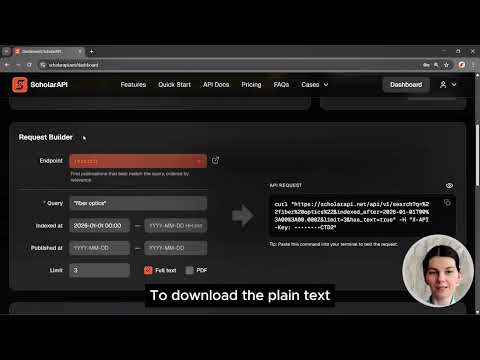 Scholarapi Quick Start