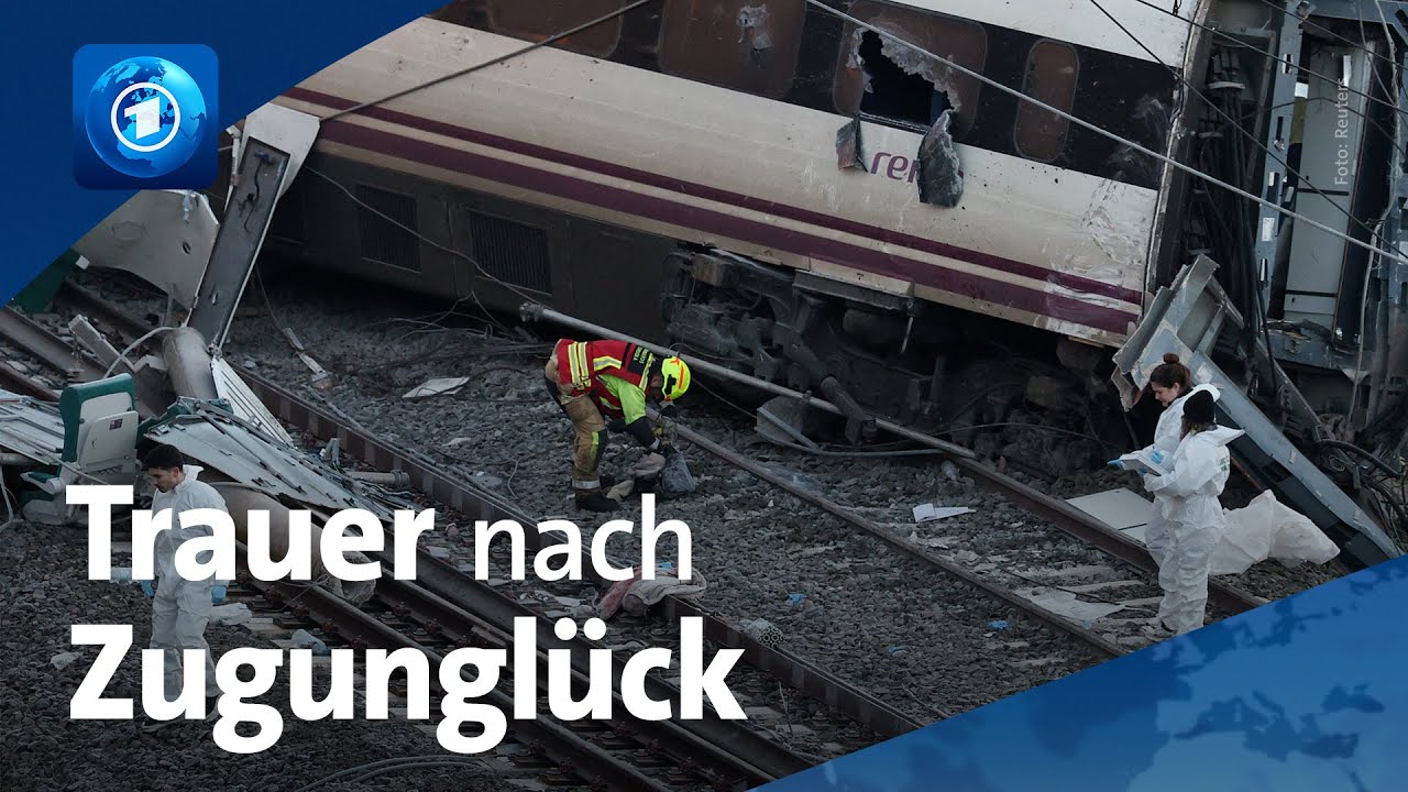 Zugunglück in Spanien: Ermittlungen zur Ursache laufen