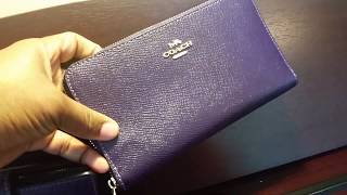 Coach Large Phone Wallet ( in the color Dark Purple )