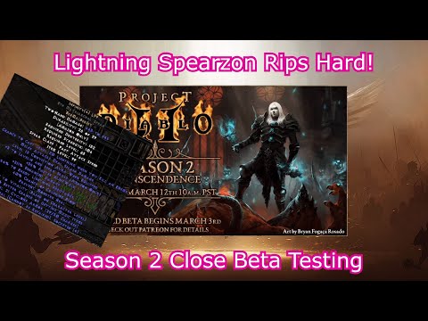 Lightning Spearzon w/ETH Infinity | Project Diablo 2 Transcendence Closed Beta | Map Clear Review