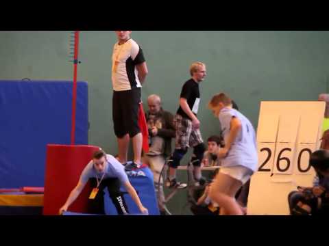 World record high jump by stilts 2,60 m (Marvin Awater, Nancy France, 10/2013) - Slow