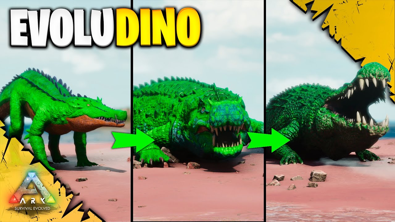 A EVOLUÇÃO DO DEINOSUCHUS | EVOLUDINO | ARK SURVIVAL EVOLVED