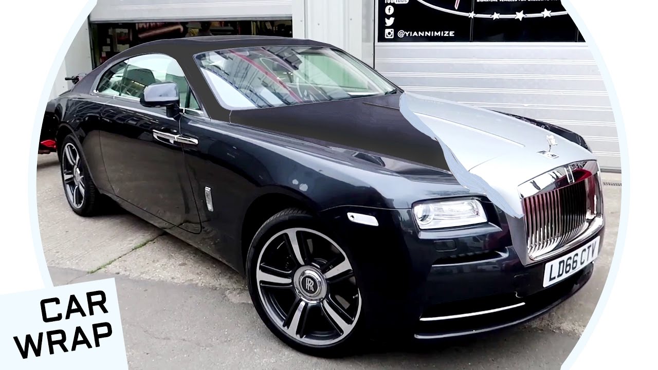 Rolls Royce Wraith Wrapped half Silver